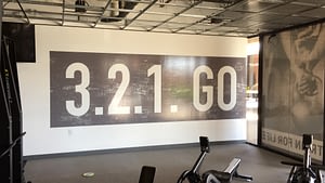 321 Gym wall graphic