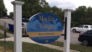 Mayfair Village outdoor sign
