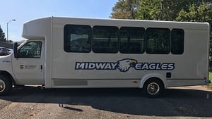 Midway eagles bus decal