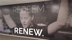 Redeem Restore Renew wall graphic