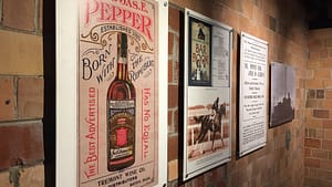 Bourbon bottle wall art