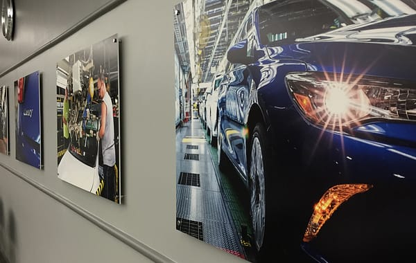 Toyota indoor lobby posters
